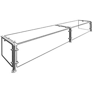 Hatco EP11-07212 Full Service Mounted Food Shield - 72" x 12" x 18", Glass/Stainless Steel