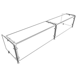 Hatco EP11-08418 Full Service Mounted Food Shield - 84" x 18" x 18", Glass/Stainless Steel