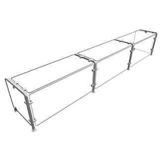 Hatco EP11-09615 Full Service Mounted Food Shield - 96" x 15" x 18", Glass/Stainless Steel