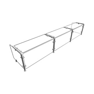 Hatco EP11-09618 Full Service Mounted Food Shield - 96" x 18" x 18", Glass/Stainless Steel