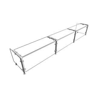 Hatco EP11-10818 Full Service Mounted Food Shield - 108" x 18" x 18", Glass/Stainless Steel