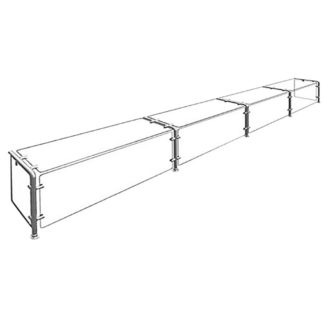Hatco EP11-13212 Full Service Mounted Food Shield - 132" x 12" x 18", Glass/Stainless Steel