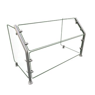 Hatco EP36-36 Full Service Mounted Food Shield - 36" x 18" x 22", Glass/Stainless Steel