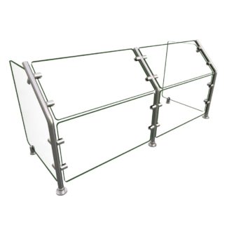 Hatco EP36-48 Full Service Mounted Food Shield - 48" x 18" x 22", Glass/Stainless Steel