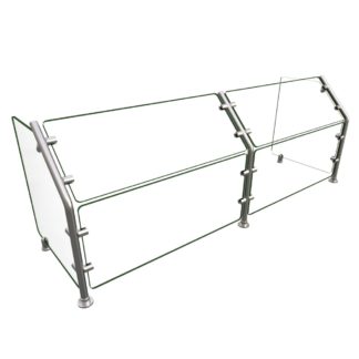 Hatco EP36-60 Full Service Mounted Food Shield - 60" x 18" x 22", Glass/Stainless Steel