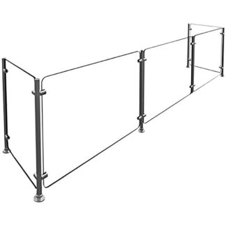 Hatco EP5-108 Full Service Mounted Food Shield - 108" x 18" x 25", Glass/Stainless Steel