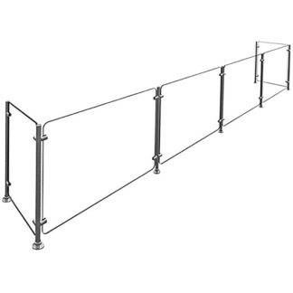 Hatco EP5-132 Full Service Mounted Food Shield - 132" x 18" x 25", Glass/Stainless Steel