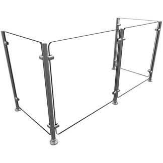 Hatco EP5-48 Full Service Mounted Food Shield - 48" x 18" x 25", Glass/Stainless Steel