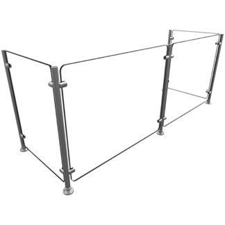 Hatco EP5-60 Full Service Mounted Food Shield - 60" x 18" x 25", Glass/Stainless Steel