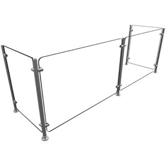 Hatco EP5-84 Full Service Mounted Food Shield - 84" x 18" x 25", Glass/Stainless Steel