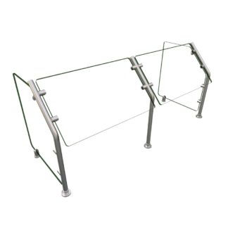Hatco ES31-48 Self Service Mounted Food Shield - 48" x 18" x 22", Glass/Stainless Steel