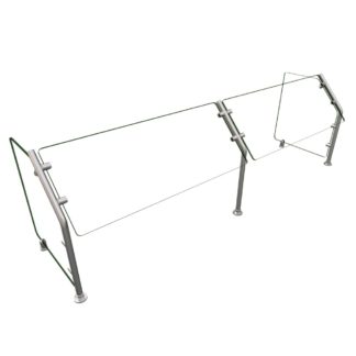 Hatco ES31-72 Self Service Mounted Food Shield - 72" x 18" x 22", Glass/Stainless Steel