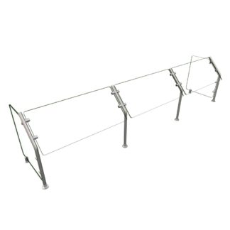 Hatco ES31-96 Self Service Mounted Food Shield - 96" x 18" x 22", Glass/Stainless Steel
