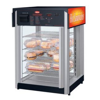 Hatco FDWD-2X 19 2/5" Dual Service Countertop Heated Display Case - (4) Shelves, 120v