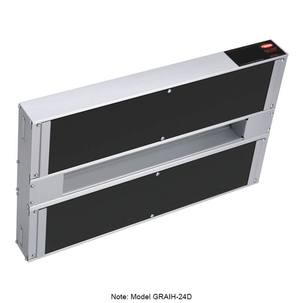 Hatco GRAIH-24D3 24" High Watts Infrablack Strip Warmer - Double Rod, Remote Control Required
