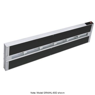 Hatco GRAIHL-54D6 54" High Watts Infrablack Strip Warmer - Double Rod, Remote Control Required