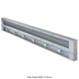 Hatco GRAL-72 72" Standard Watts Infrared Strip Warmer - Single Rod, (2) Built In Toggle Control