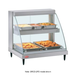 Hatco GRCD-1PD 20 5/8" Full Service Countertop Heated Display Case - (2) Shelves, 120v