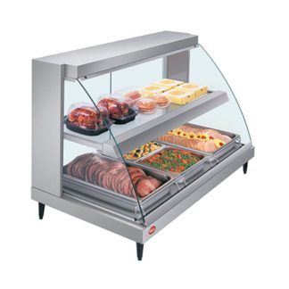 Hatco GRCD-3PD 45 1/2" Full Service Countertop Heated Display Case - (2) Shelves, 120v