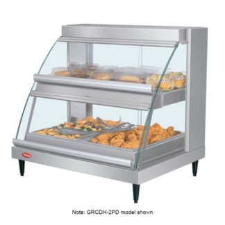 Hatco GRCDH-1PD 20 5/8" Full Service Countertop Heated Display Case - (2) Shelves, 120v