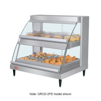 Hatco GRCDH-2PD 32 1/2" Full Service Countertop Heated Display Case - (2) Shelves, 120v
