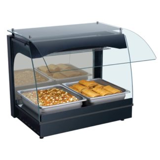 Hatco GRCMW-1 22 1/8" Self Service Countertop Heated Display Case - (1) Shelf, Black, 120v