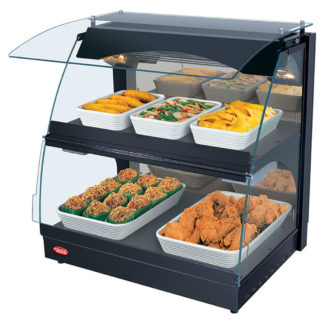 Hatco GRCMW-1D 26" Self Service Countertop Heated Display Case - (2) Shelves, Black, 120v