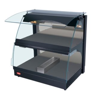 Hatco GRCMW-1DH 26" Self Service Countertop Heated Display Case - (2) Shelves, Black, 120v
