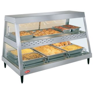 Hatco GRHD-3PD 45 1/2" Full Service Countertop Heated Display Case - (2) Shelves, 120v