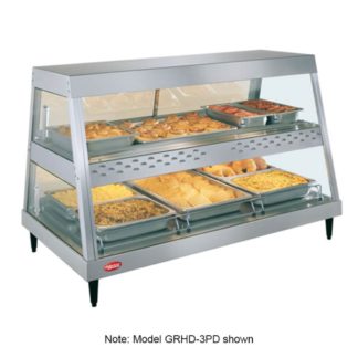 Hatco GRHDH-3PD 45 1/2" Full Service Countertop Heated Display Case - (2) Shelves, 120v