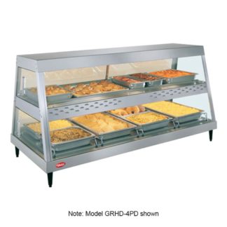 Hatco GRHDH-4PD 58 1/2" Full Service Countertop Heated Display Case - (2) Shelves, 120v