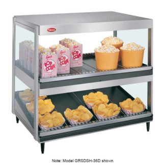 Hatco GRSDS/H-30D 30" Self Service Countertop Heated Display Shelf - (2) Shelves, 120v