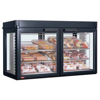 Hatco LFST-48-1X 48 13/16" Full Service Countertop Heated Display Case - (3) Shelves, Black