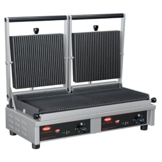 Hatco MCG20GS-208-QS Double Commercial Panini Press w/ Cast Iron Grooved & Smooth Plates