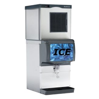Scotsman C0530MA-1/ID200B-1/KBT44 525 lb Full Cube Ice Maker w/ Countertop Ice Dispenser - 200 lb Storage, Cup Fill, 115v