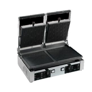 Univex PPRESS2R Double Commercial Panini Press w/ Cast Iron Grooved Plates, 220v/1ph