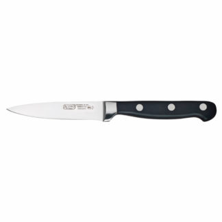 Winco KFP-35 3 1/2" Paring Knife, 1 Piece Full Tang, Forged Carbon Steel, POM Handle