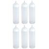 Winco PSW-16 16 oz Wide Mouth Squeeze Bottle, Plastic, Clear - Pack of 6 - Image 5