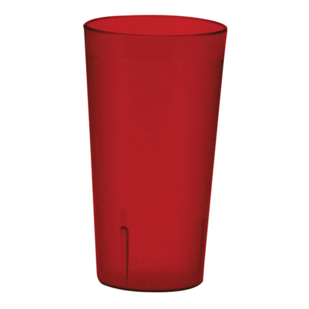 Winco PTP-16R 16 oz Red Pebbled Plastic Tumbler - 1 Dozen