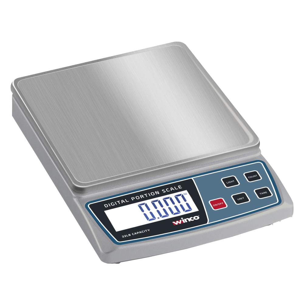 Winco SCAL-D22 22 lb Digital Portion Control Scale - 6 Square