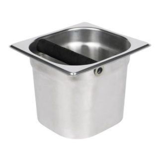 Winco SCD-5 Coffee Knock Box, 6 89/100 x 6 3/10" x 5 1/5" , Stainless