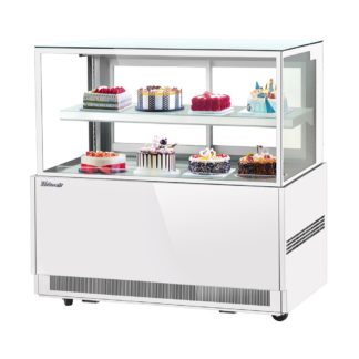 Turbo Air TBP60-46NN-W 59" Full Service Bakery Case w/ Straight Glass - (2) Levels, 115v