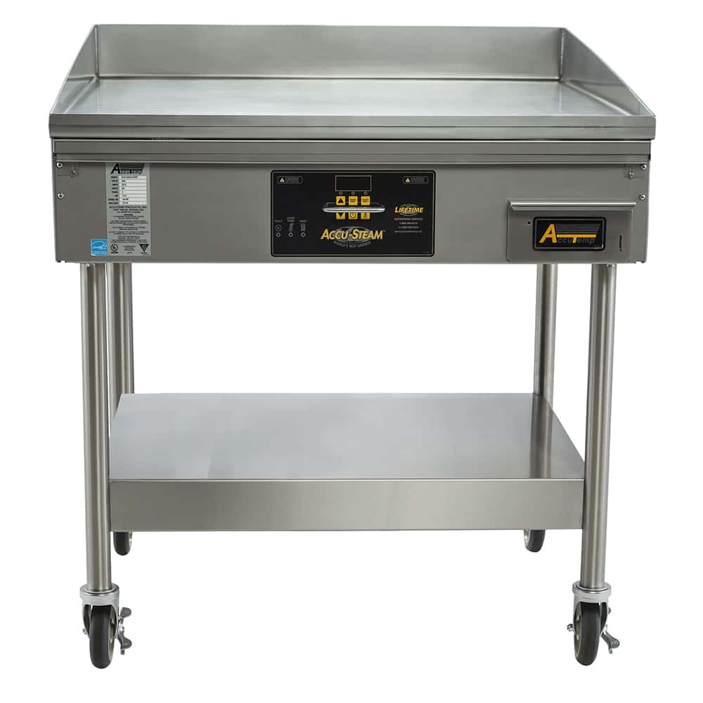 Accutemp EGF2083A3650-S2 36 1/4" Electric Griddle w/ Stand - Thermostatic Controls, 3/16" Steel Plate, 208v/3ph