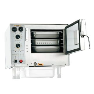 Accutemp S34403D090 (3) Pan Convection Steamer - Countertop, Holding Capability, 440v/3ph