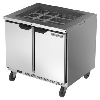 Beverage Air SPE36HC-12-S 36" Cold Food Bar - (12) Pan Capacity, Floor Model, Stainless Steel