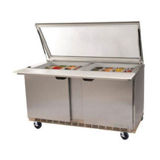 Beverage Air SPE60HC-24M-STL 60" Sandwich/Salad Prep Table w/ Refrigerated Base, 115v