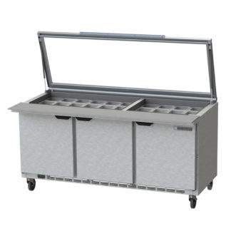 Beverage Air SPE72HC-30M-STL 72" Sandwich/Salad Prep Table w/ Refrigerated Base, 115v