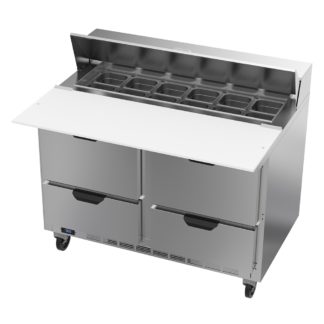 Beverage Air SPED48HC-12C-4 48" Sandwich/Salad Prep Table w/ Refrigerated Base, 115v