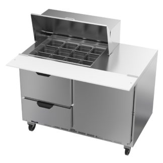 Beverage Air SPED48HC-12M-2 48" Sandwich/Salad Prep Table w/ Refrigerated Base, 115v