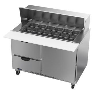 Beverage Air SPED48HC-18M-2 48" Sandwich/Salad Prep Table w/ Refrigerated Base, 115v